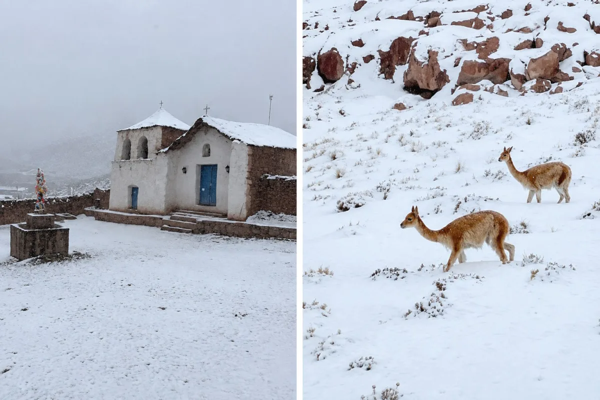 Nevadas y frío afectan una amplia zona de Sudamérica desde la Patagonia hasta Bolivia