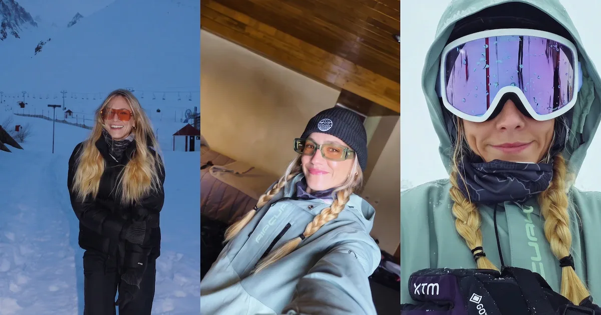 Rocío Igarzábal disfrutó de varios días en nieve y esquí en Las Leñas, Mendoza