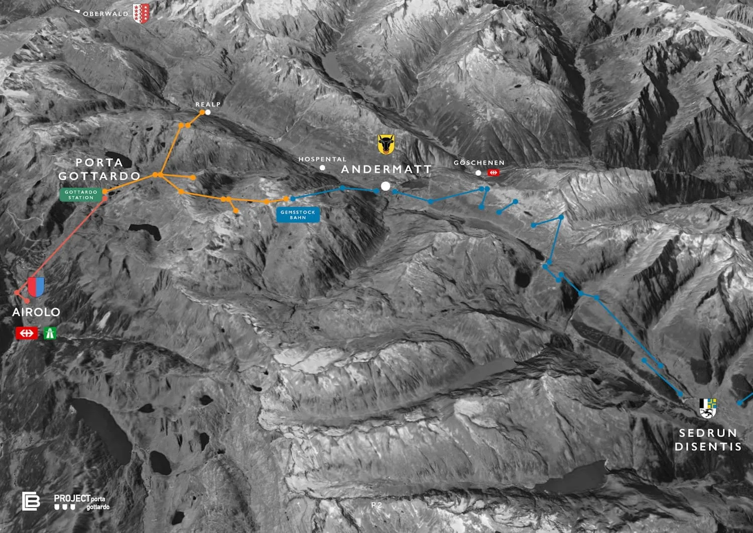 Suiza avanza en el estudio para unir Airolo y Andermatt con nuevos remontes